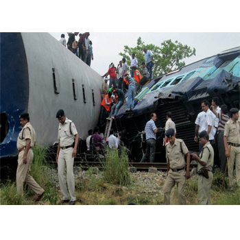 At least 40 dead in train collision in Uttar Pradesh